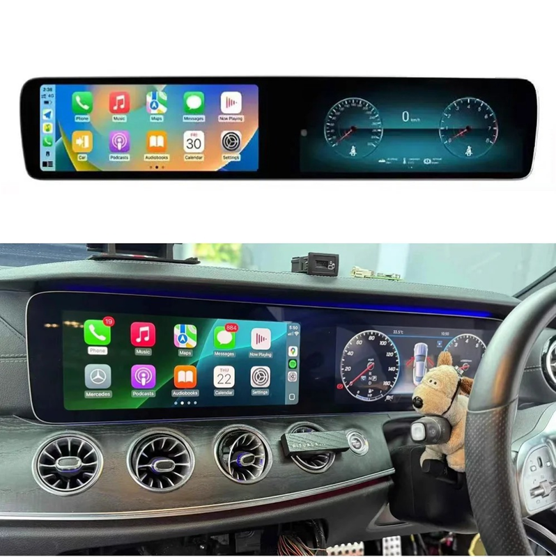 Car Craft Compatible With Mercedes E Class W213 2019-2019 Lcd Digital Instrument Cluster Dashboard Android Meeter With Dual Player Speedometer Screen Virtual With 12.3 Inch Apple Carplay Android Auto