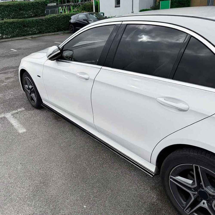 Car Craft Compatible With Mercedes Benz E Class W213 2016-2024 Amg Side Skirt Extension Splitter Running Board Trim Cover Zst-1053 Cf Carbon Fiber Look - CAR CRAFT INDIA