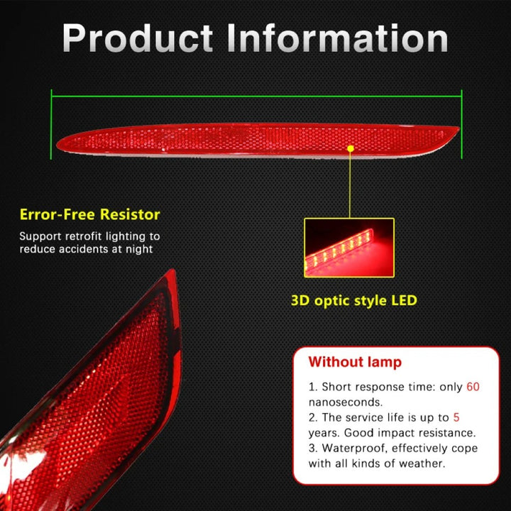 Car Craft Compatible With Mercedes Benz E Class W213 2017-2023 Rear Bumper Reflector Fog Light Warning Lamp Reflective Strips 2178200174 Kl Left CC-7939