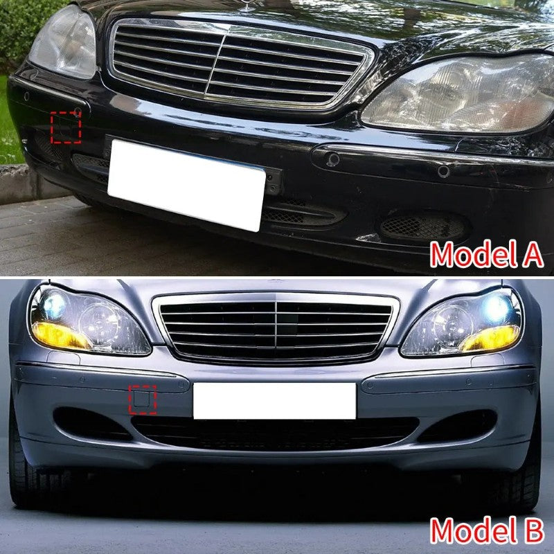 Car Craft Compatible With Mercedes S Class W220 1995-2005 Rear Bumper Trailer Tow Towing Hook Hole Cover 2208851223 Unpainted Model B - CAR CRAFT INDIA