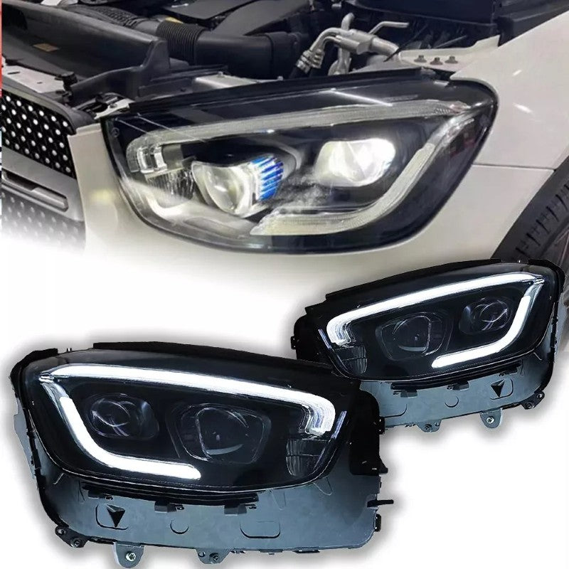 Car Craft Compatible With Mercedes Benz Glc Class W253 X253 2016-2019 Car Front Upgraded Head Light Lamp Xenon Headlight Retrofit Upgrade Modified Led Drl Hid Light For Xenon Car Shy - CAR CRAFT INDIA