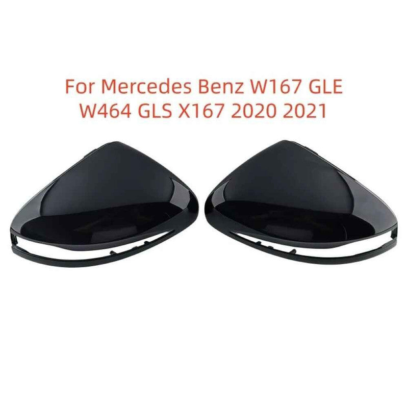 Car Craft Compatible With Mercedes Gle Gls W167 X167 2019-2025 W464 G Wagon G55 G63 2019-2025 Rear View Case Wing Cap Shell Housing Mirror Covers Replacement Style Carbon Fiber Look