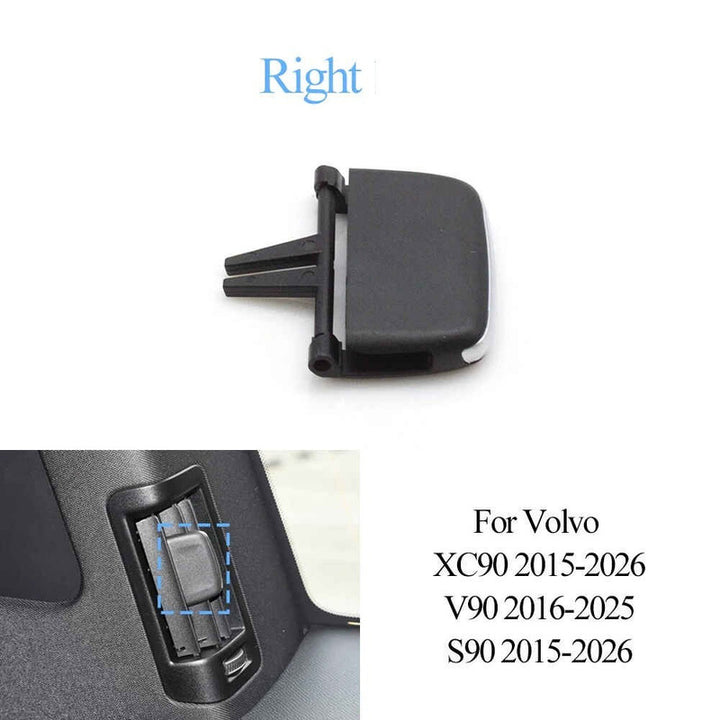 Car Craft Compatible With Volvo Xc90 2015-2026 V90 2016-2025 S90 2015-2026 Car Rear Air Conditioning Outlet Tab Clip B Pillar Ac Vent Grille Slider 31497122-1