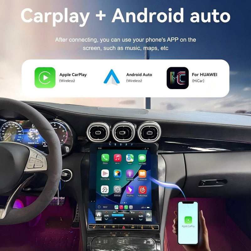 Car Craft Compatible With Mercedes Glc W253 X253 C Class W205 V Class W447 Android Multimedia Infotainment Player Carplay 4gb+64gb 12.5 Inch Tesla Style With Ambient Light Led Ac Air Vent Grill Cover Ntg 5.0