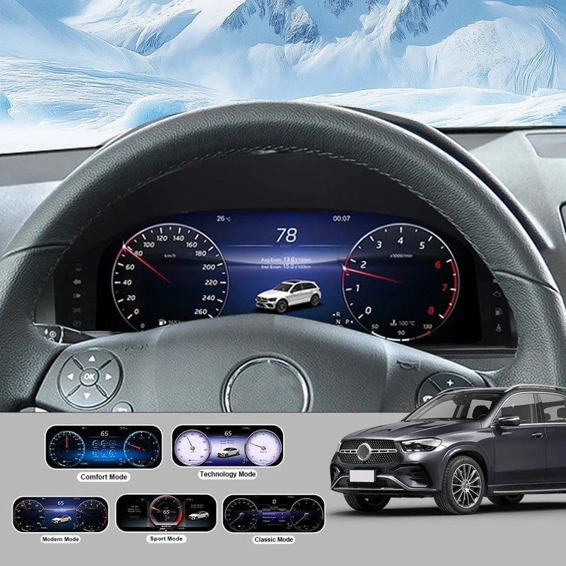 Car Craft Compatible With Mercedes Benz C Class W204 2008-2011 Ntg 4 Lcd Led Digital Speedometers Cluster Meeter Display Screen Instrument Panel Player
