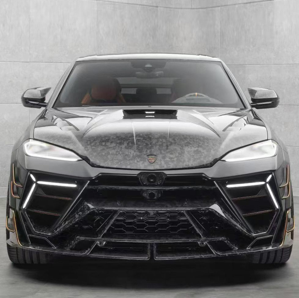 Car Craft Compatible With Lamborghini Urus Se 2024+ Body Kit M Style Forged Dry Carbon Fiber Front Rear Bumper Side Skirts Rear Spoiler Wide Wheel Arch Hood Exhaust Mansory