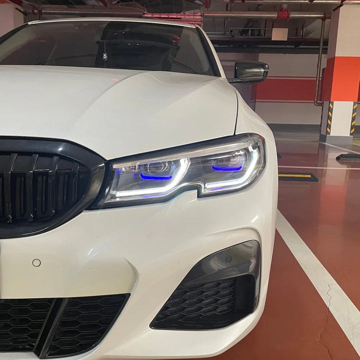 Car Craft Compatible With Bmw 3 Series G20 2019-2022 Car Front Upgraded Head Light Lamp Xenon Headlight Retrofit Upgrade Modified Led Drl Hid Laser Style With Yelllow Drl
