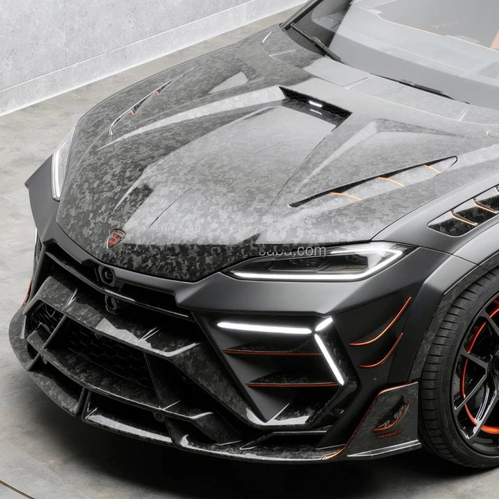 Car Craft Compatible With Lamborghini Urus Se 2024+ Body Kit M Style Forged Dry Carbon Fiber Front Rear Bumper Side Skirts Rear Spoiler Wide Wheel Arch Hood Exhaust Mansory