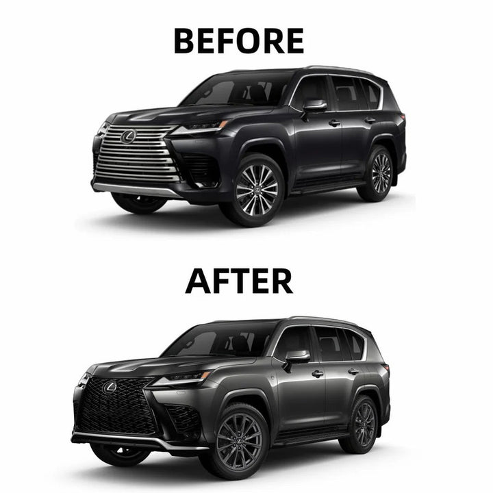 Car Craft Compatible With Toyota Lexus Lx600 2022+ Low Version Upgrade Facelift Convert To Lx600 High Version Style Bodytkit Front Rear Grill Skirt Splitter F166