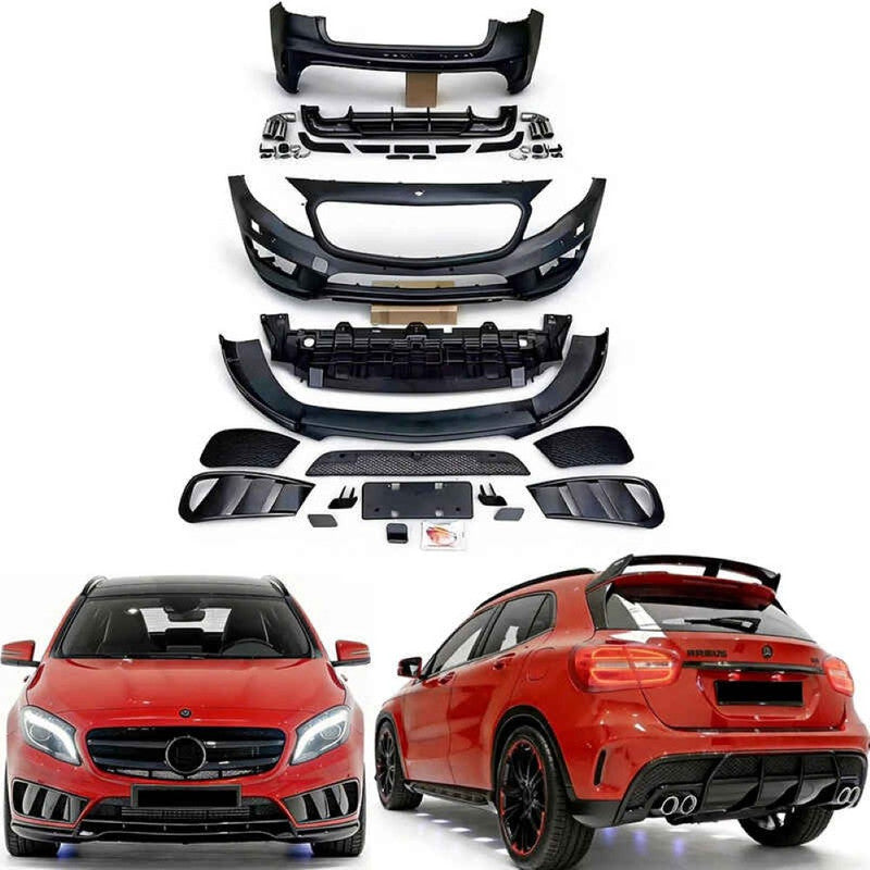 Car Craft Compatible With Mercedes Benz Gla Class W156 X156 2014-2019 Upgrade Facelift Convert To Amg Brabus Bbs Bodykit Front Rear Bumper Grill Skirt Trim Diffuser Exhaust Pipe Tip