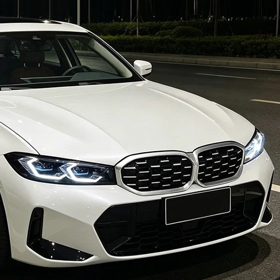 Car Craft Compatible With Bmw 3 Series G20 Lci 2023-2025 Car Front Upgraded Head Light Lamp Xenon Headlight Retrofit Upgrade Modified Led Drl Hid G80 Style With Yelllow Drl