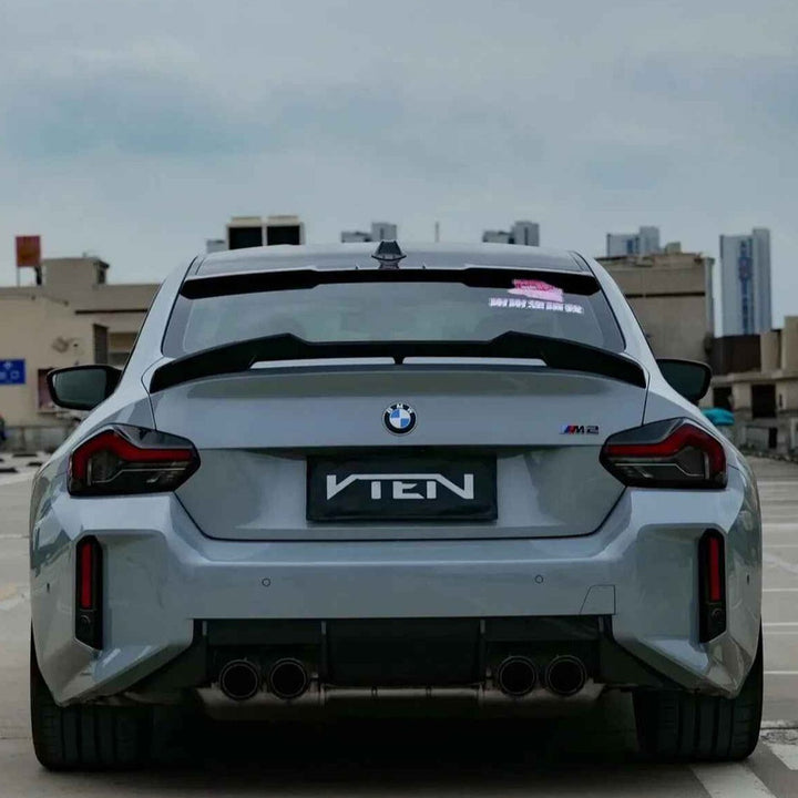 Car Craft Compatible With Bmw 2 Series G87 M2 2022-2026 Rear Wing Lip Roof Spoiler Trim Vten V Ten Style