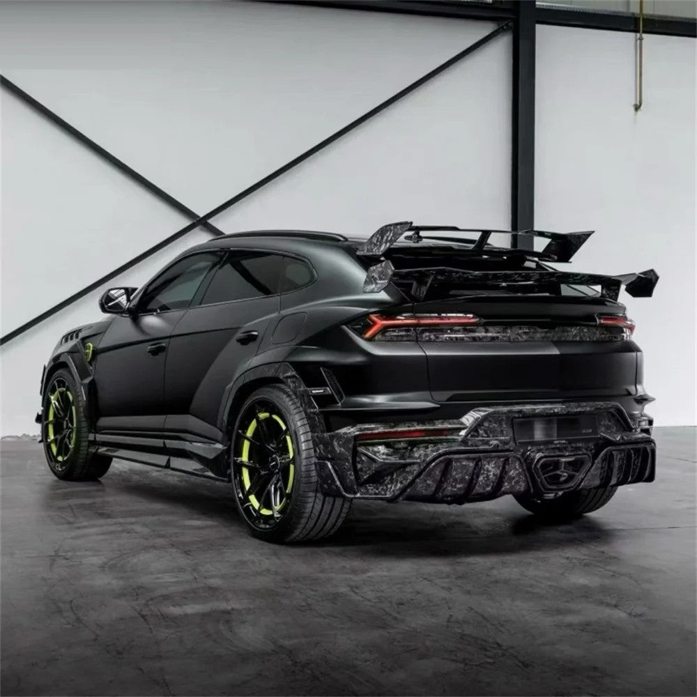 Car Craft Compatible With Lamborghini Urus Se 2024+ Body Kit M Style Forged Dry Carbon Fiber Front Rear Bumper Side Skirts Rear Spoiler Wide Wheel Arch Hood Exhaust Mansory