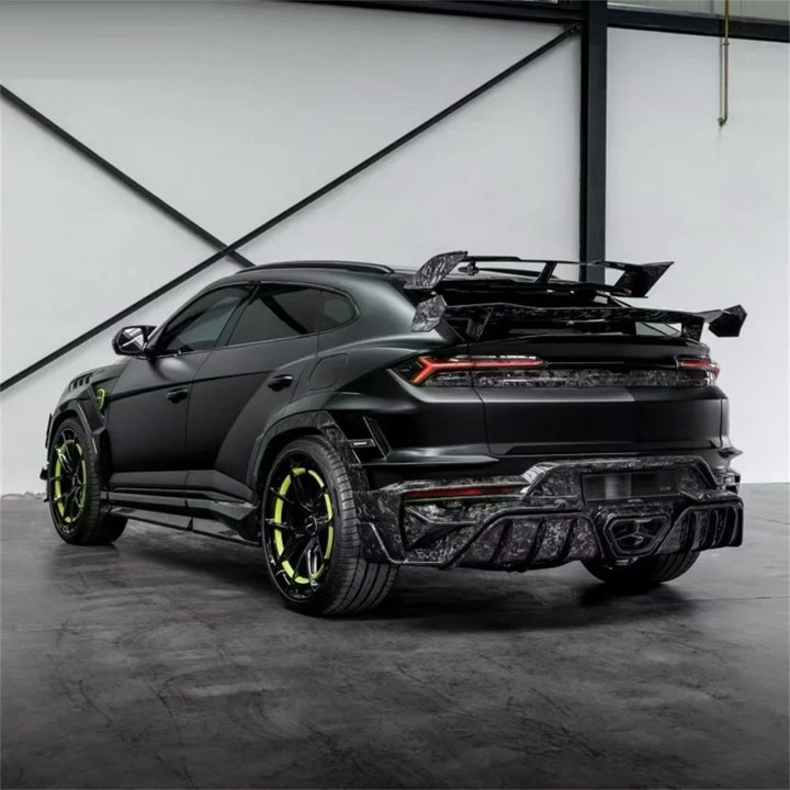 Car Craft Compatible With Lamborghini Urus Se 2024+ Body Kit M Style Forged Dry Carbon Fiber Front Rear Bumper Side Skirts Rear Spoiler Wide Wheel Arch Hood Exhaust Mansory
