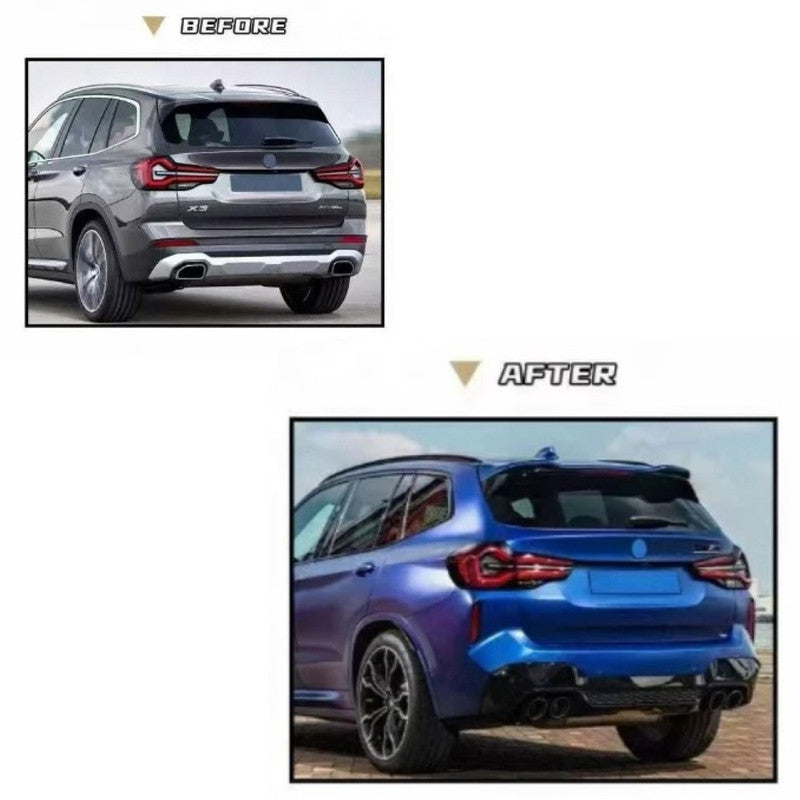 Car Craft Compatible With Bmw X3 G01 G08 2022+ Upgrade Convert To M Sport M Performance X3m Bodykit Body Kit Rear Bumper Gc G01 08 024
