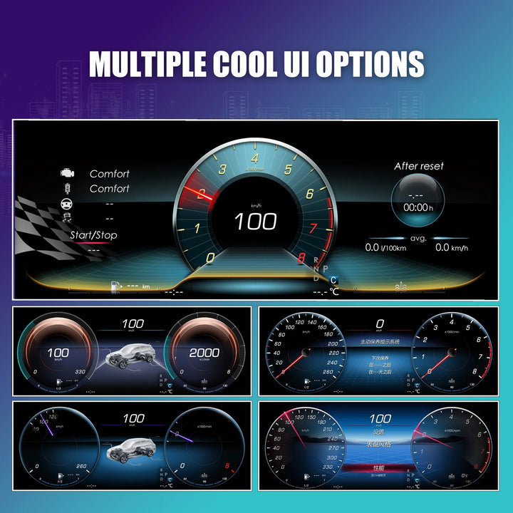 Car Craft Compatible With Mercedes Benz Ml Gl Gle Gls W164 W166 X166 2012-2018 Lcd Digital Dashboard Cluster Meeter Wireless Carplay Android Auto Instrument Speedometer Panel Player