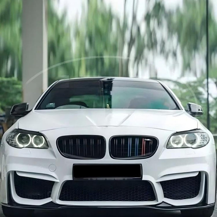 Car Craft Compatible With Bmw 5 Series F10 2010-2017 Front Rear Bumper Upgrade Convert To M Sport M4 Bodykit Body Kit Bumper Side Skirt Rear After Lip Diffuser Gc F10 18 034 CC-10678
