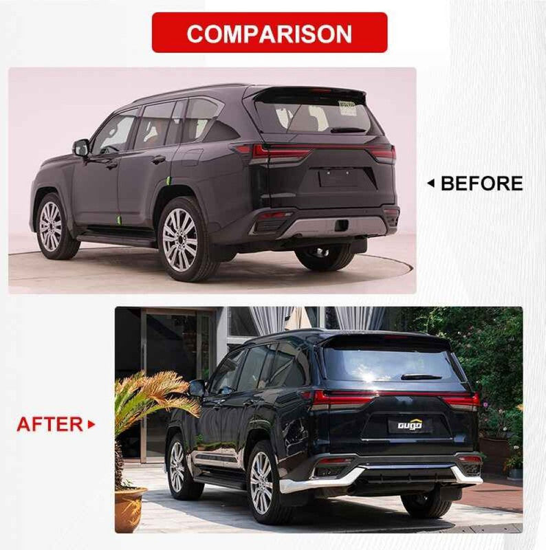 Car Craft Compatible With Toyota Lexus Lx600 2022+ Low Version Upgrade Facelift Convert To Lx600 F Sport Style Bodytkit Front Rear Lip Skirt Splitter F196