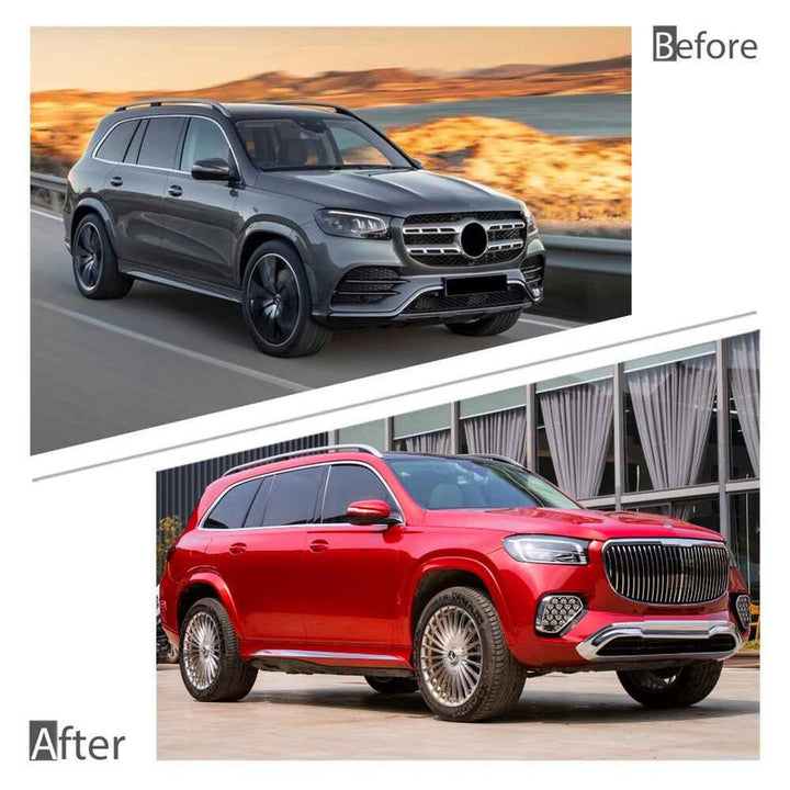 Car Craft Compatible With Mercedes Benz Gls W167 X167 2019-2024 Upgrade Facelift Convert To Gls Maybach Style Wheel Arch Fener Trim A1678845300 Rear Left
