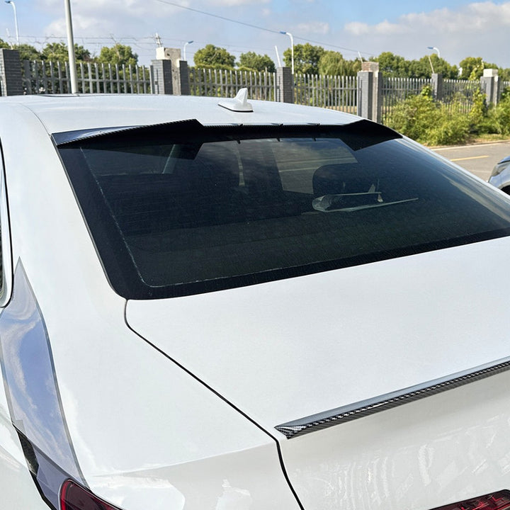 Car Craft Compatible With Audi A4 S4 B9 2017-2024 Rear Trunk Boot Roof Wing Lip Spoiler Splitter Skirts Zst-923 Glossy Black