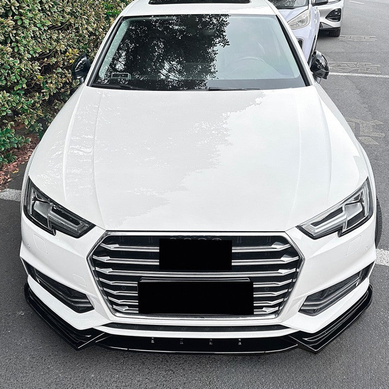 Car Craft Compatible With Audi A4 S4 B9 2017-2019 S Line Front Bumper Lip Skirt Splitter Spoiler Zst-1074 Glossy Black
