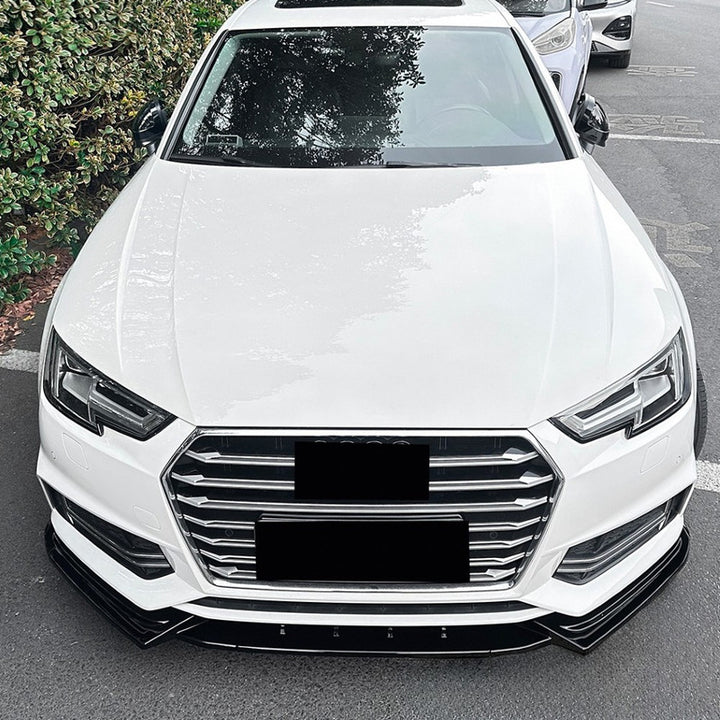 Car Craft Compatible With Audi A4 S4 B9 2017-2019 S Line Front Bumper Lip Skirt Splitter Spoiler Zst-1074 Glossy Black