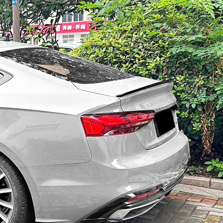 Car Craft Compatible With Audi A5 F5 Sportback Four-door 2017-2024 Rear Trunk Boot Roof Wing Lip Spoiler Splitter Skirts Sportsback Style Zst-889 Glossy Black