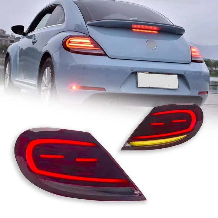 Car Craft Compatible With Volkswagne Vw Beetle 2013-2019 Car Rear Upgraded Tail Light Lamp Xenon Taillight Retrofit Upgrade Modified Led Drl Hid Red