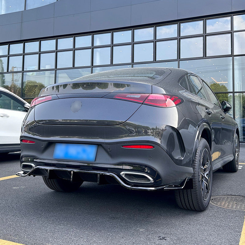 Car Craft Compatible With Mercedes Benz Glc Coupe W254 C254 2024+ Amg Rear Bumper After Lip Diffuser Lip Skirst Splitter Flag Canard Carbon Fiber Look Zst-810 Cf - CAR CRAFT INDIA