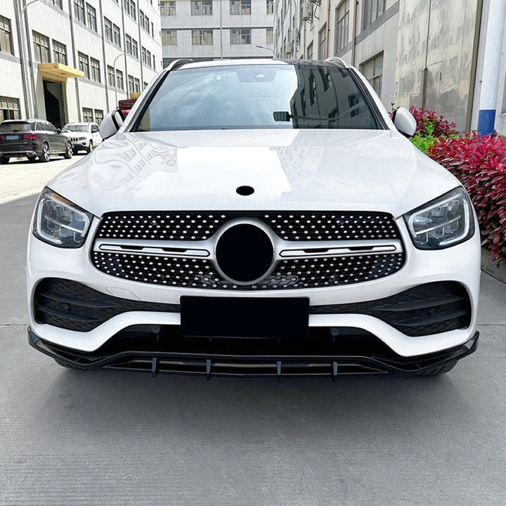 Car Craft Compatible With Mercedes Benz Glc W253 X253 C253 Lci 2020-2022 Amg Front Bumper Lip Splitter Diffuser Skirst Flag Canard Carbon Fiber Look Zst-452 Cf