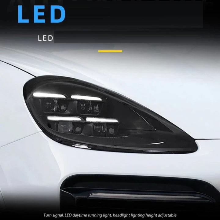 Car Craft Compatible With Porsche Cayenne 2019-2023 Car Front Upgraded Head Light Lamp Xenon Headlight Retrofit Upgrade Matrix Modified Led Drl Hid