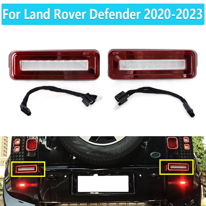 Car Craft Compatible With Range Land Rover Defender 90 110 130 L663 Lr129997 2020+ Rear Led Bumper Light Reflector Tail Brake Stop Lamp Turn Signal Light Red - CAR CRAFT INDIA