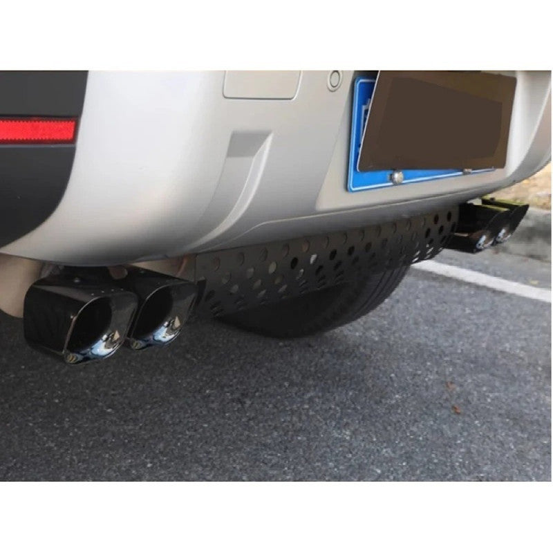 Car Craft Compatible With Range Land Rover Defender 90 110 130 L663 Lr129997 2020+ Car Exhaust Tip Tailpipe Stainless Steel Square Muffler Tip Nozzle Silensor 2.0 Square Khan Style Chrome Silver - CAR CRAFT INDIA