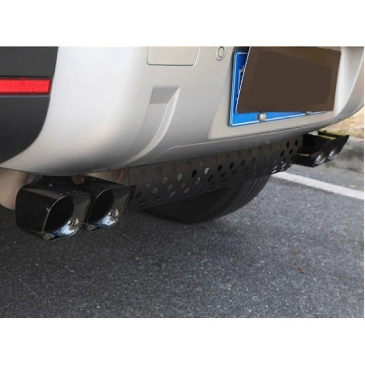 Car Craft Compatible With Range Land Rover Defender 90 110 130 L663 Lr129997 2020+ Car Exhaust Tip Tailpipe Stainless Steel Square Muffler Tip Nozzle Silensor 2.0 Square Khan Style Chrome Silver - CAR CRAFT INDIA