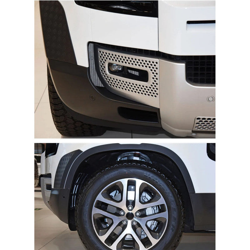Car Craft Compatible With Range Land Rover Defender 90 L663 Lr129997 2020+ Side Moulding Body Kits Rear View Mirror Cover Front Rear Bumper Side Anti-scratch Protection Exterior Trim Glossy Black 90 - CAR CRAFT INDIA
