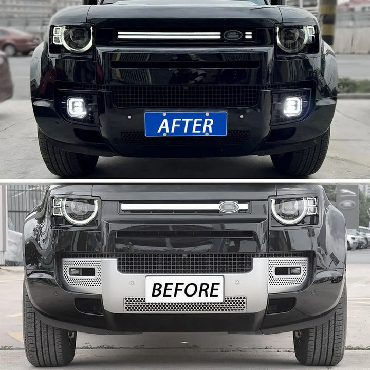 Car Craft Compatible With Range Land Rover Defender 90 110 L663 Lr129997 2020+ Front Bumper Fog Lamp Fog Light Led Cover - CAR CRAFT INDIA