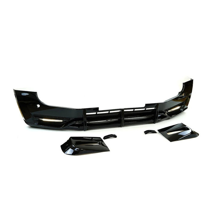 Car Craft Compatible With Range Land Rover Defender 90/110 L663 Lr129997 2020+ Front Bumper Lip Splitter Skirts Splitter 2 Led - CAR CRAFT INDIA