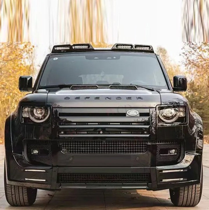 Car Craft Compatible With Range Land Rover Defender 90 110 130 L663 Lr129997 2020+ Front Bumper Lip Splitted Skirts Led Lumma Style - CAR CRAFT INDIA