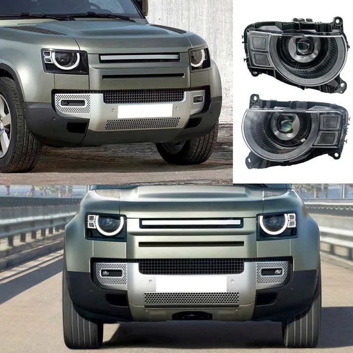 Car Craft Compatible With Range Land Rover Defender L663 Lr129997 2020+ Car Front Upgraded Head Light Lamp Xenon Headlight Retrofit Upgrade Modified Led Drl Hid - CAR CRAFT INDIA
