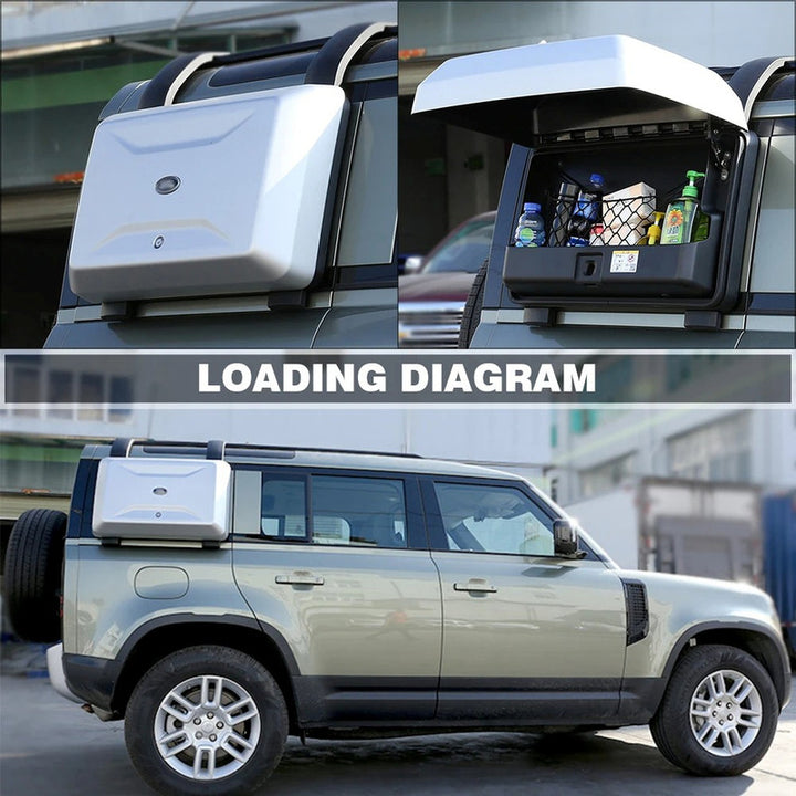 Car Craft Compatible With Range Land Rover Defender 90 110 L663 Lr129997 2020+ Side Window Schoolbag External Hanging Device Luggage Storage Box Toolbox Small Schoolbag Black - CAR CRAFT INDIA