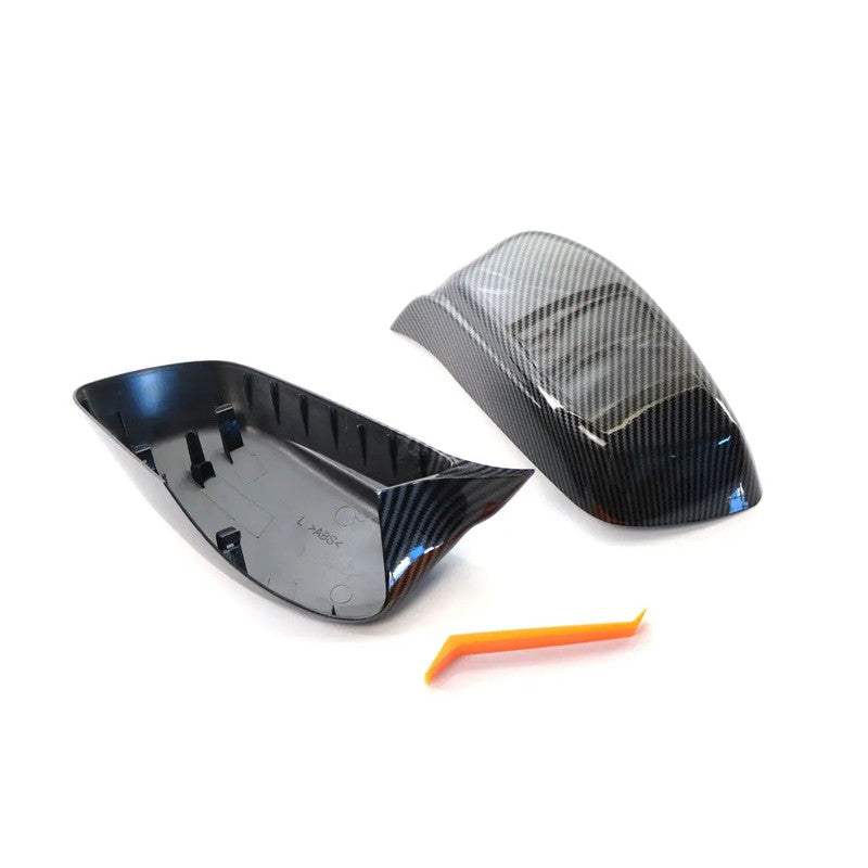 Car Craft Compatible With Bmw 5 Series E60 E61 6 Series E63 E64 2004-2009 M3 M4 M5 M6 M7 Side Rear View Case Door Wing Cap Shell Housing Mirror Covers Carbon Fiber Look - CAR CRAFT INDIA