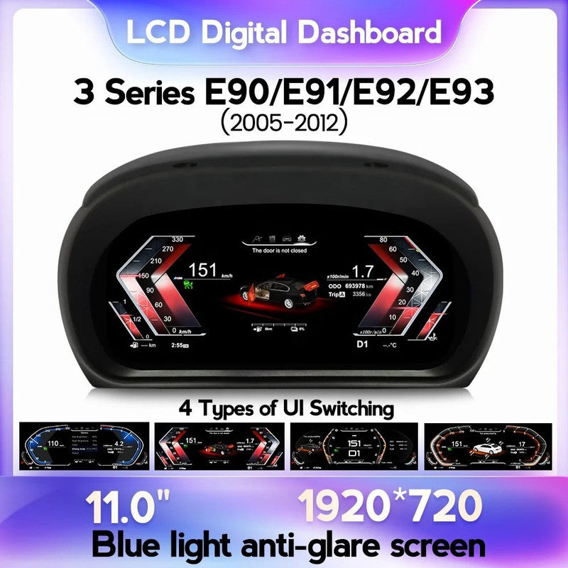 Car Craft Compatible With Bmw 3 Series E90 E91 E92 E93 2006-2012 Digital Lcd Dashboard Cluster Instrument Cockpit Voor Speedometer 12.3 Inch