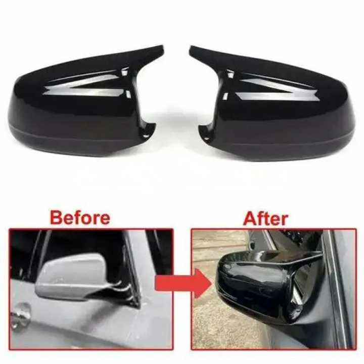 Car Craft Compatible With Bmw 5 Series F10 2010-2013 Pre Lci M3 M4 M5 M6 M7 Side Rear View Case Door Wing Cap Shell Housing Mirror Covers Glossy Black