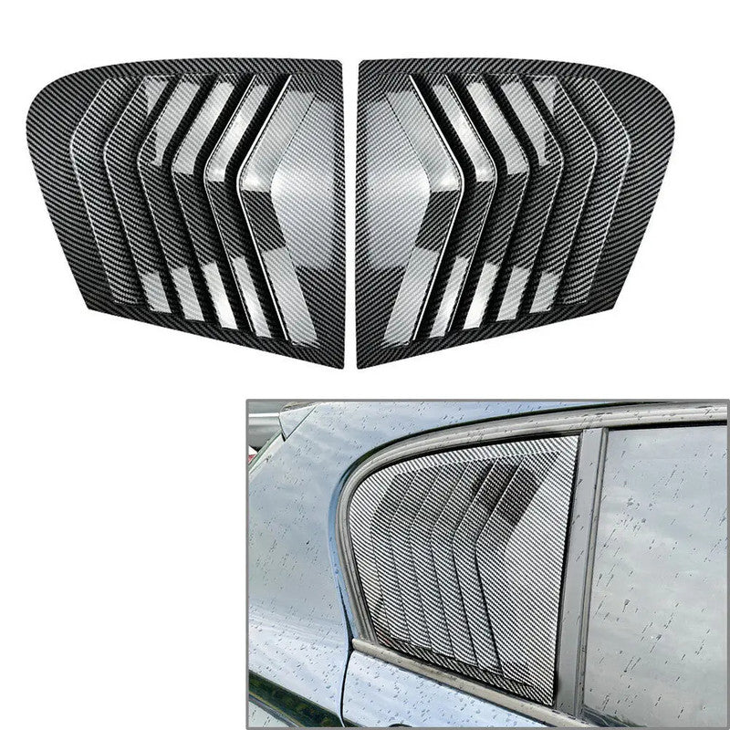 Car Craft Compatible With Bmw 1 Series F20 2011-2018 Rear Side Window Mirror Louver Spoiler Cover Carbon Fiber Look Zst-453 Cf