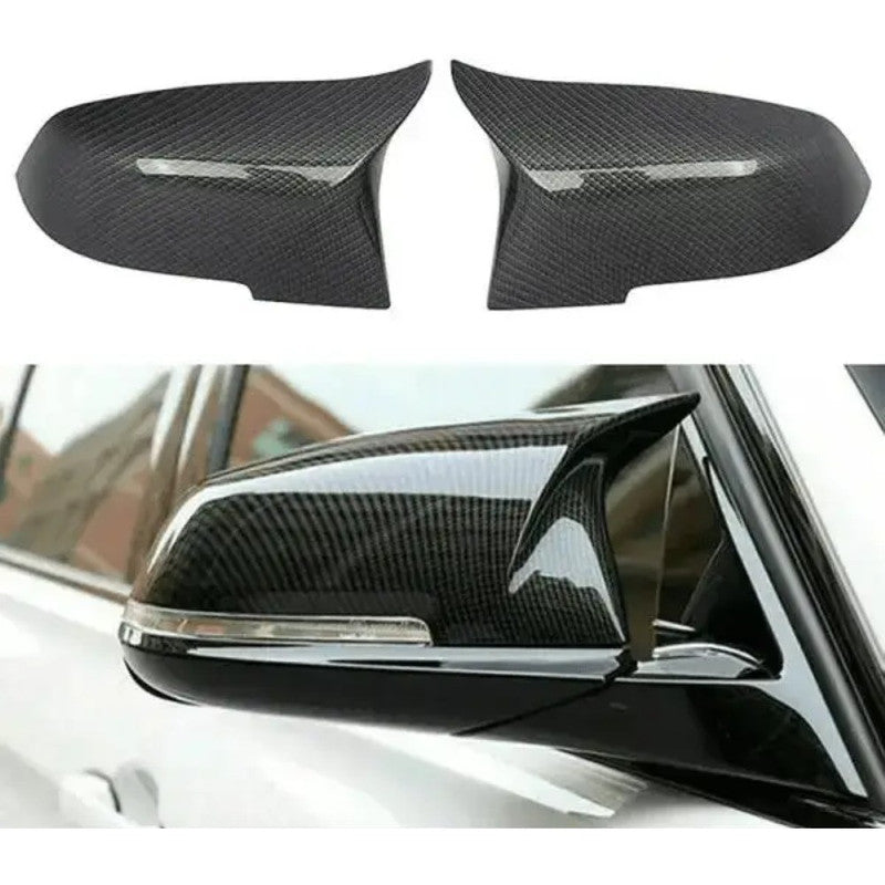 Car Craft Compatible With Bmw 1 2 3 Series F20 F22 F30 F34 Gt 12-18 4 Series F32 14-18 X1 E84 13-15 F87 14-18 M3 M4 M5 M6 Side Rear View Case Door Wing Cap Shell Housing Mirror Covers Carbon Fiber Look