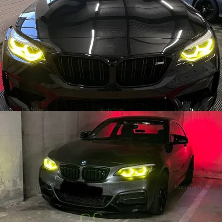 Car Craft Compatible With Bmw 2 Series F22 F23 M240i F87 M2 Facelift 2018-2021 Led Style Headlight Drl Daytime Running Light Angel Eye Led Module Yellow Color Csl Style