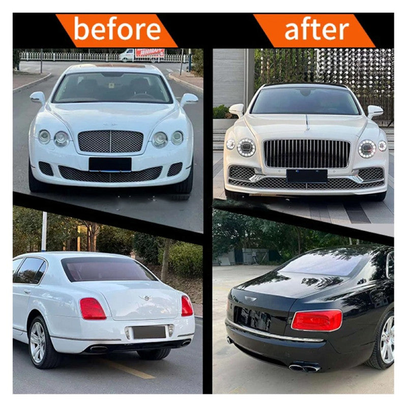 Car Craft Compatible With Bentley Flying Spur 2005-2020 Upgrade Facelift Convert To 2021 Style Kit Bumper Grill Headlight Taillight Trunnk Fender Bodykit Glass Fiber