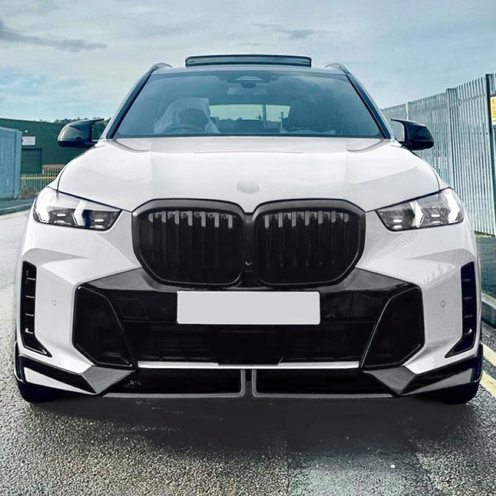 Car Craft Compatible With Bmw X5 G05 Lci 2023+ M Sports Front Bumper Lip Splitter Skirts Carbon Fiber Look Zst-635 Cf