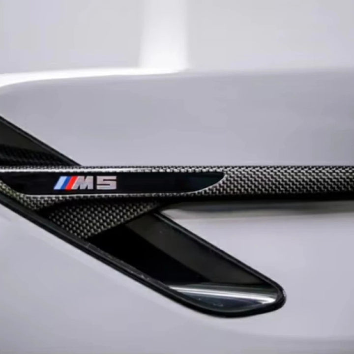 Car Craft Compatible With Bmw 5 Series G30 F90 M5 2017-2023 Side Fender Air Vent Trim Covers Real Carbon Fiber