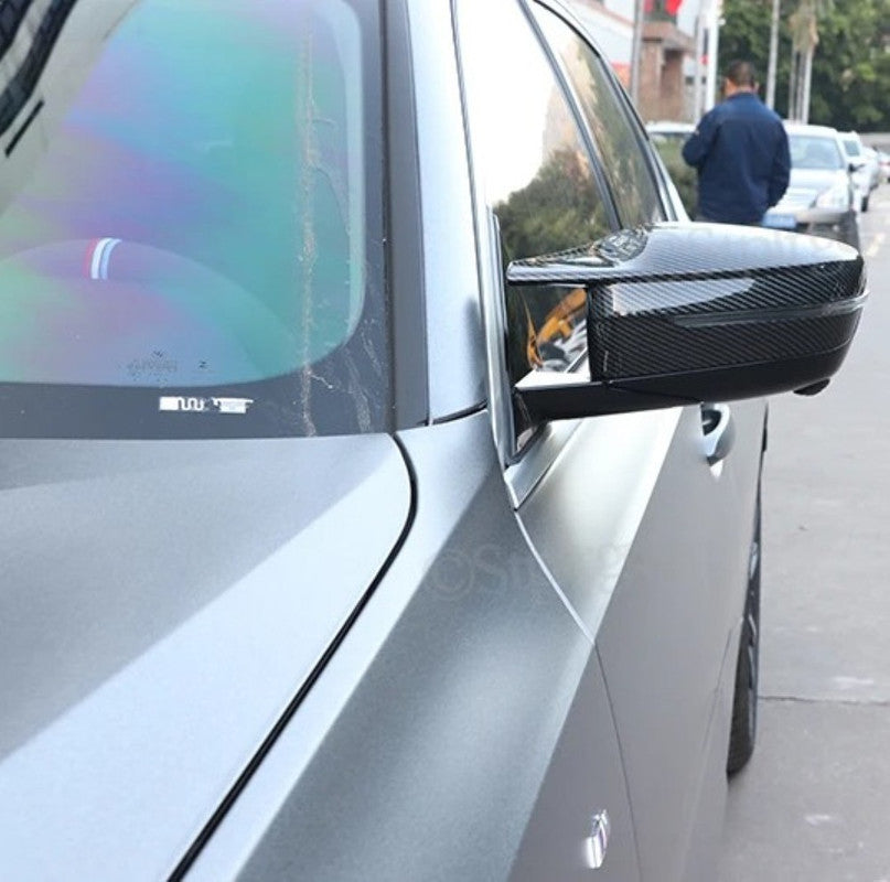 Car Craft Compatible With Bmw 3 Series G20 4 Series G22 5 Series G30 17-23 7 Series G12 16-23 8 Series G14 M3 M4 M5 M6 M7 Side Rear View Case Wing Cap Shell Housing Mirror Covers Carbon Look M3L - CAR CRAFT INDIA
